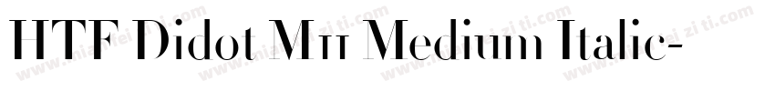 HTF Didot M11 Medium Italic字体转换
